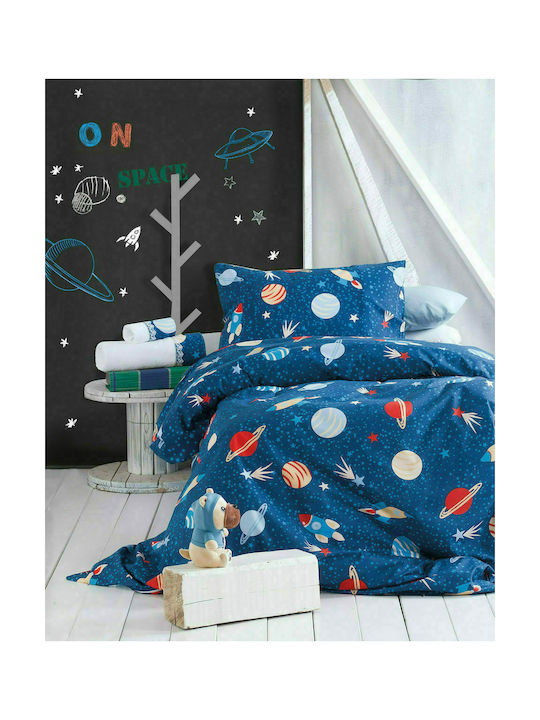 Rythmos Sheet Set Semi-double Cotton Space Odyssey Blue 160x260cm 3pcs