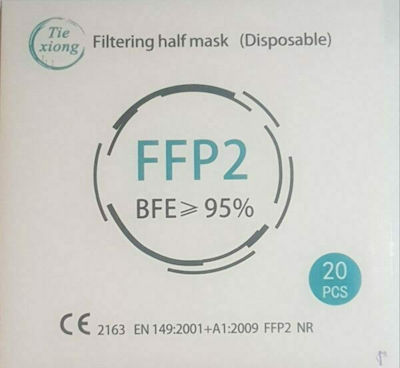 Tiexiong Civil Protective BFE >95% Disposable Protective Mask FFP2 Blue 20pcs