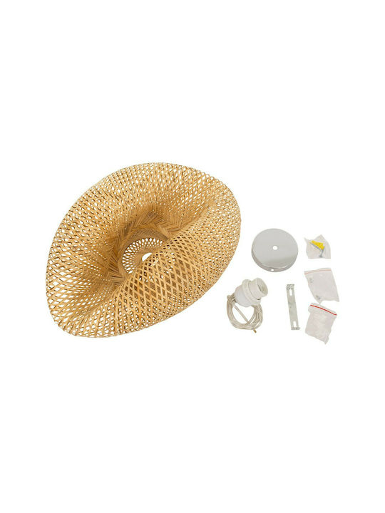 GloboStar Mexico Pendant Light Beige Boho Grid with Socket E27 65x46x30cm