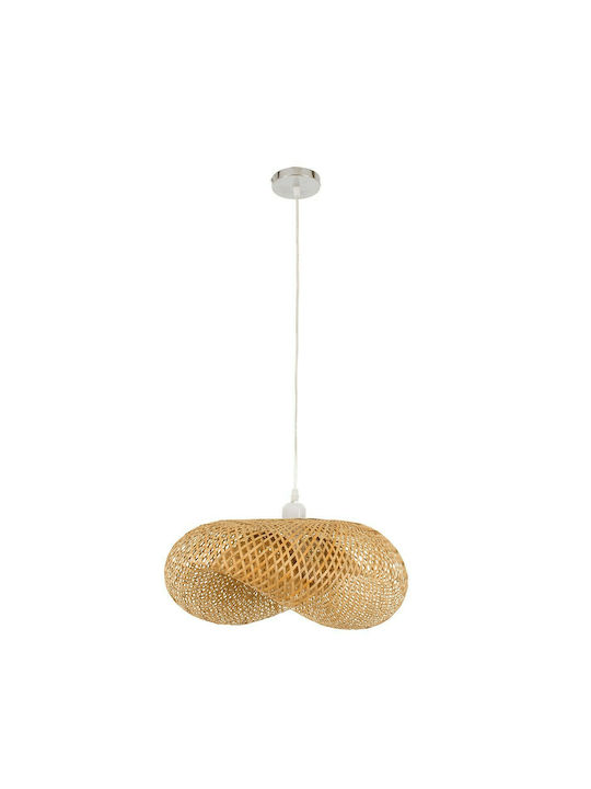 GloboStar Mexico Pendant Light Beige Boho Grid with Socket E27 65x46x30cm