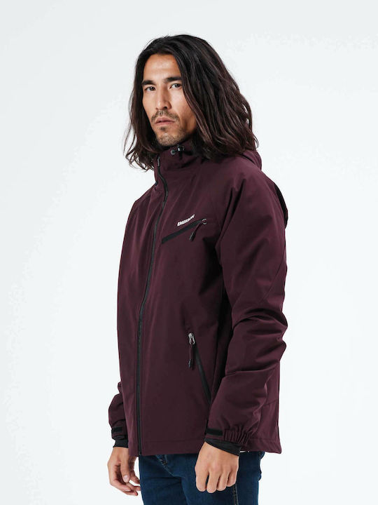 Winter Jacke Wasserdicht und Winddicht Burgundisch