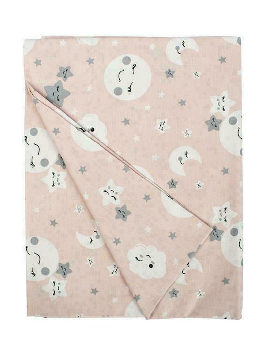 Dimcol Σετ Σεντόνια Μονά Βαμβακερά Smile 82 Coral 160x240cm 2τμχ