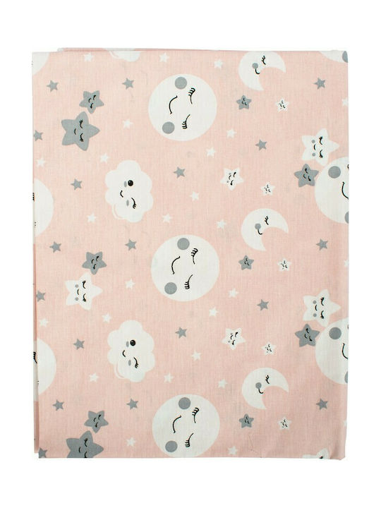 Dimcol Σετ Σεντόνια Μονά Βαμβακερά Smile 82 Coral 160x240cm 2τμχ