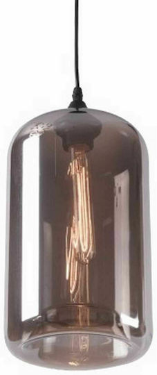 Zambelis Lights Κρεμαστό Φωτιστικό Γκρι με Ντουί E27 17x30εκ.