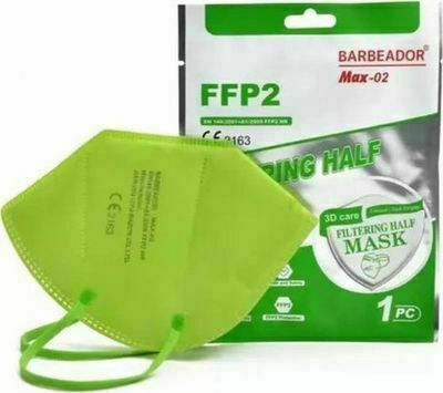 Max Barbeador Max-02 KN95 3D Care Protective Mask Schutzmaske FFP2 Grün 20Stück