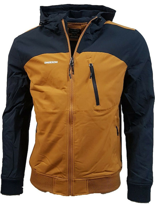Jacket Bomber Waterproof Ochre / Navy Blue