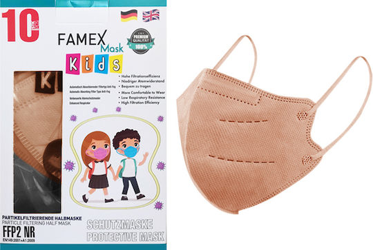 Famex Kids Mask FFP2 NR Schutzmaske FFP2 Beige 1Stück