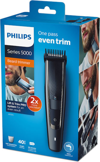 Philips Series 5000 Σετ Επαναφορτιζόμενης Κουρευτικής Μηχανής Μαύρο BT5515/15