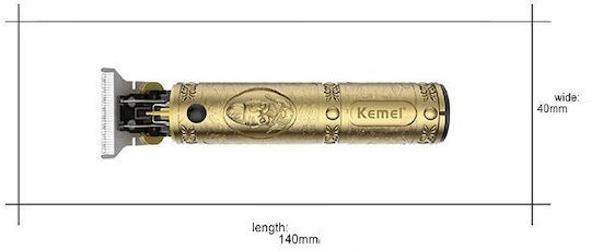 Kemei Rechargeable Hair Clipper Gold KM-700B