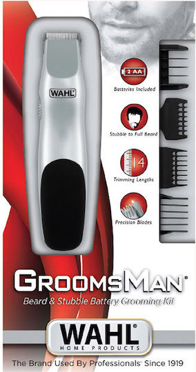 Wahl Professional GroomsMan 9906-2017 Rechargeable Hair Clipper Silver