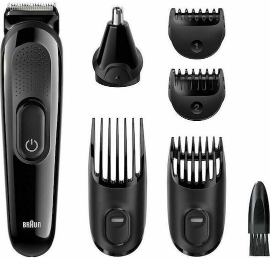 Braun Σετ Επαναφορτιζόμενης Κουρευτικής Μηχανής Μαύρο MGK3220
