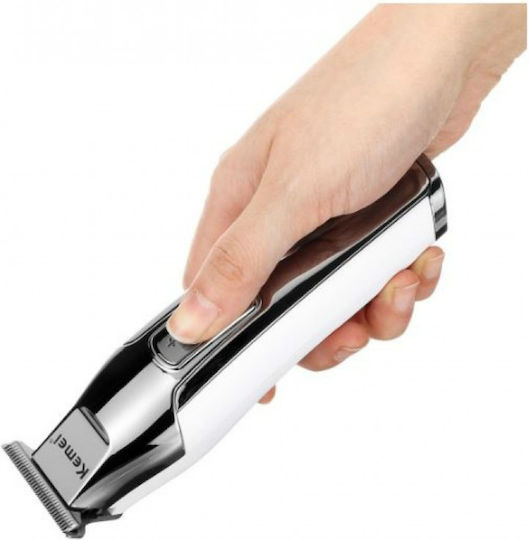 Kemei Rechargeable Hair Clipper Silver KM-5027