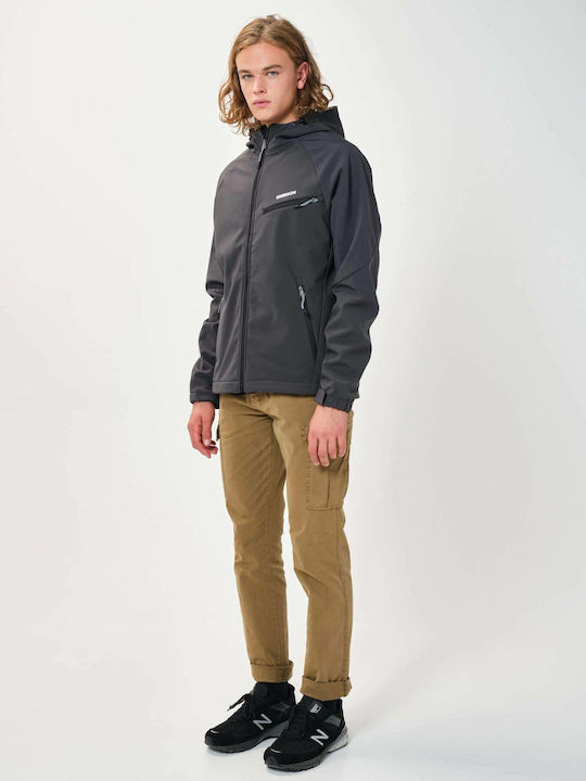 Χειμωνιάτικο Μπουφάν Softshell Αδιάβροχο και Αντιανεμικό Dark Grey