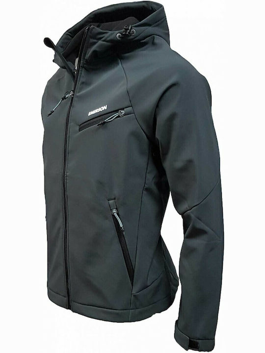 Χειμωνιάτικο Μπουφάν Softshell Αδιάβροχο και Αντιανεμικό Dark Grey