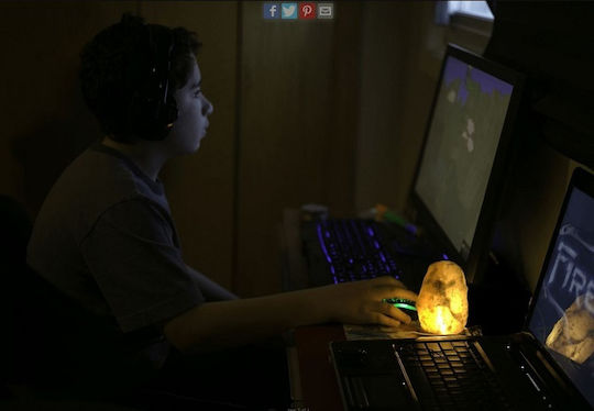 Factory Dekorative Lampe Himalaya-Salz Orange