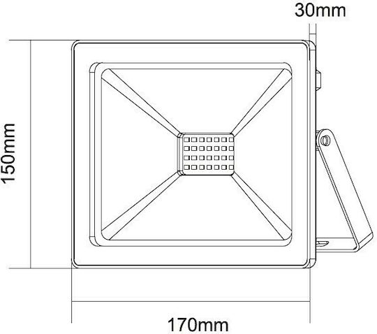 Aca Στεγανός Προβολέας LED 50W Πράσινο IP66