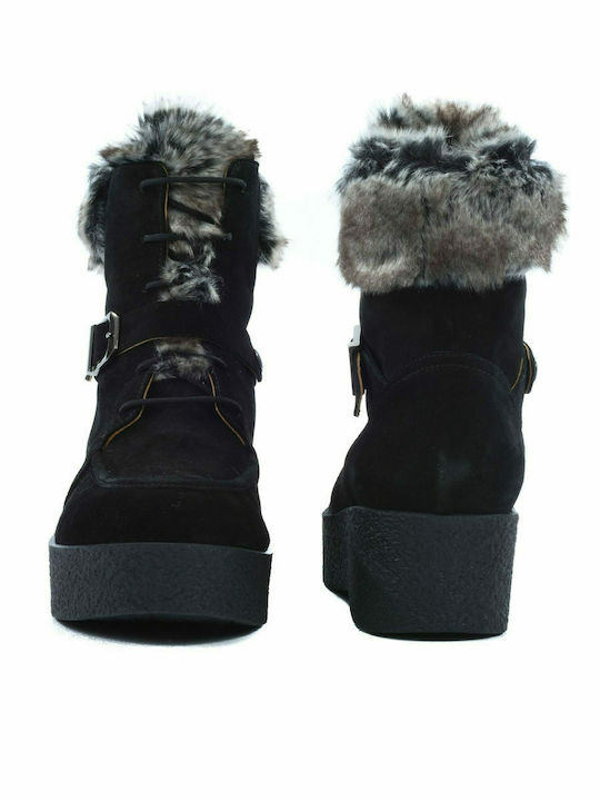 PF16 SHOES BOOTS FUR BOOTS BLACK