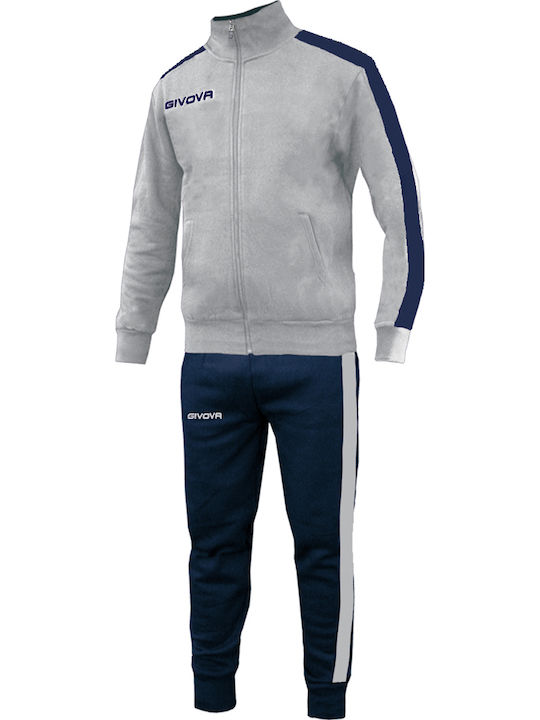 Tuta Felpa Revolution SR Football Tracksuit with Elastic Grey / Navy