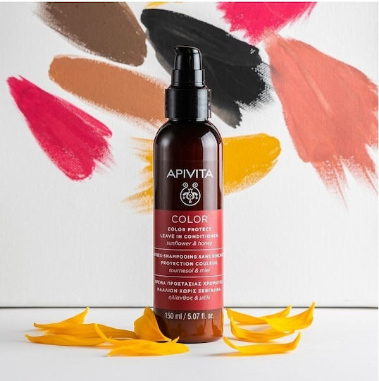 Apivita Color Protect Leave In Conditioner Color Maintenance for Coloured Hair 150ml
