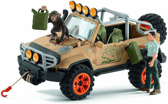 Schleich-S Wild Life 4x4 Auto mit Anhänger und Förster für 5+ Jahre