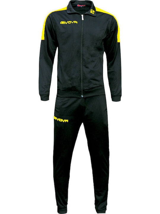 Tuta Revolution Football Tracksuit Glossy with Elastic Black