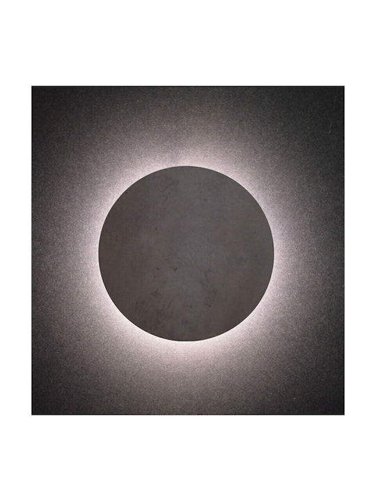 Aca Eclipse Modern Lamp Wall with Integrated LED and Warm White Light Gray 14cm