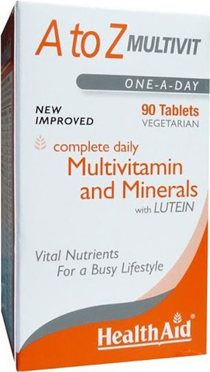 Health Aid A To Z Multivit Πολυβιταμίνη για Ενέργεια 90 ταμπλέτες
