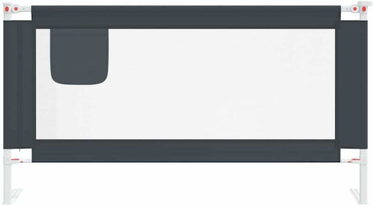 vidaXL Klappbar Bettschutzgitter für das Bett Einfache Installation aus Stoff in Gray Farbe 160x25x95εκ. 1Stück