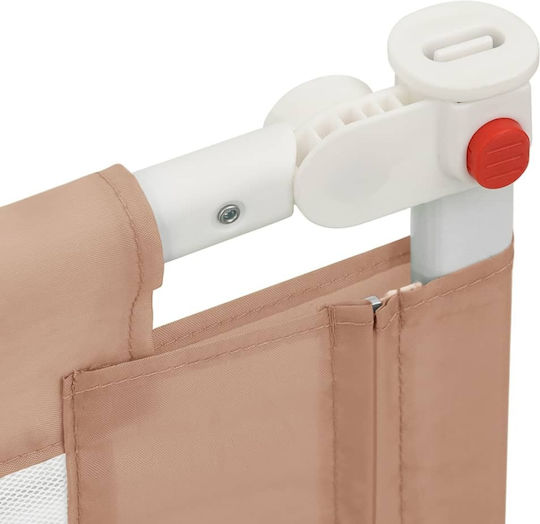 vidaXL Pliabil Bară de protecție pentru pat Montaj simplu în Culoare Maro 200x25x95εκ. 1buc
