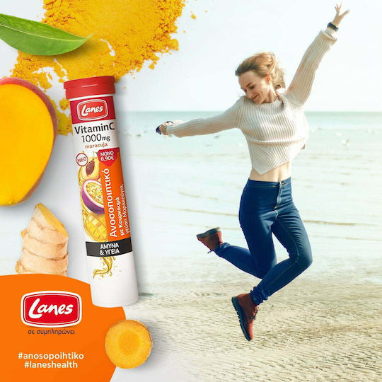 Lanes Vitamin C Eff Vitamin for Immune System Boost, the Skin & Antioxidant Action 1000mg Maracuja 20 eff. tabs