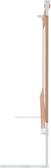 vidaXL Pliabil Bară de protecție pentru pat Montaj simplu în Culoare Maro 150x25x95εκ. 1buc