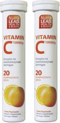 Pharmalead Vitamin C Vitamin for Energy & Immune System Boost 1000mg Orange 40 eff. tabs