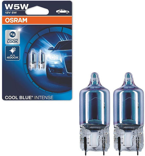 Osram Λάμπα Αυτοκινήτου Cool Blue Intense Xenon Look W5W Αλογόνου 4000K Φυσικό Λευκό 12V 5W