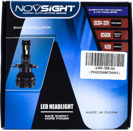 NovSight Λάμπες Αυτοκινήτου N38 H7 LED 6500K Ψυχρό Λευκό 12-24V 80W 2τμχ