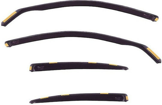 Heko Set of Windbreakers Front Car Dark Fime for Peugeot 206 3D 1998+ 2pcs