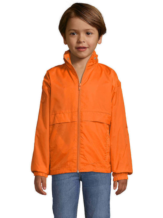 Wasserdicht Kinder Sportjacke Kurz Winddicht Orange