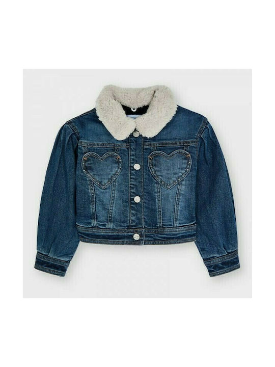 Mayoral Kids Denim Jacket Short Blue