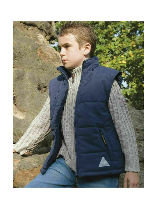 Kinder Gesteppt Ärmelloses Kurzes Kinderjacken & Winterjacken Navy Blau