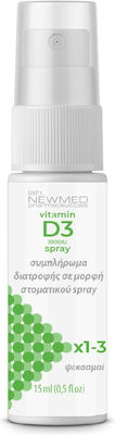 New Med Vitamin D3 Spray Vitamina pentru Întărirea Sistemului Imunitar 1000iu 15ml