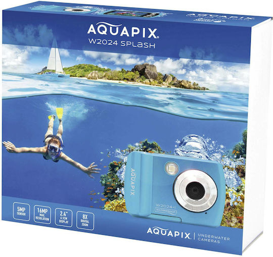 EasyPix W2024 Compact Camera 16MP with Thermal Printing Blue