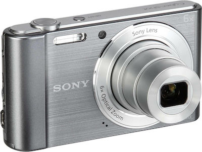 Sony W810 Kompakte Kamera 20.1MP Optischer Zoom 6x mit Bildschirmgröße 2.7" und Videoauflösung 1280 x 720 Pixel Silber