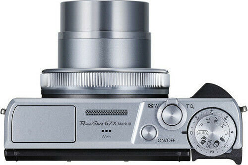 Canon PowerShot G7 X Mark III Compact Camera 20.1MP 4K UHD Optical Zoom 4.2x Battery Kit Silver