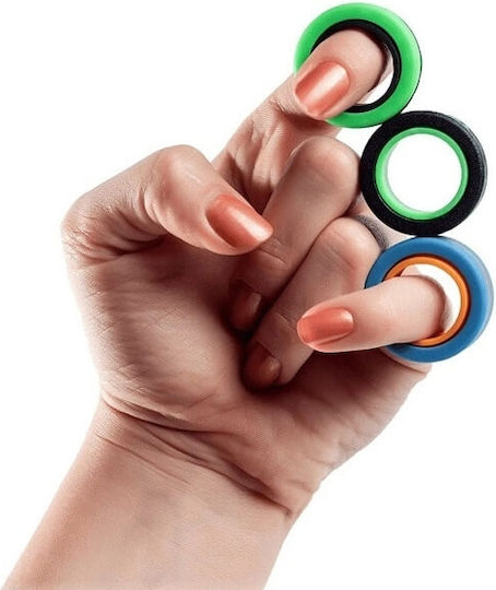 Fidget Spinner Πλαστικό Magnetic Ring Κίτρινο