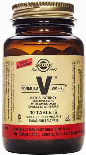 Solgar Formula VM-75 Πολυβιταμίνη για Ενέργεια 30 ταμπλέτες