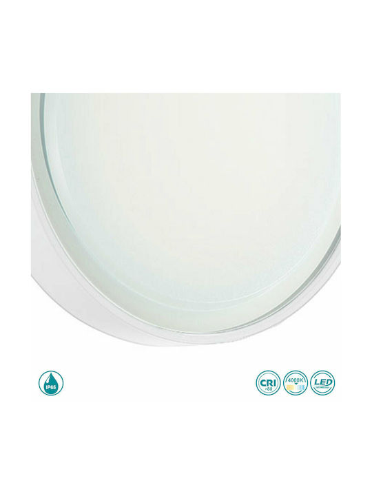 Ondaluce Aidi Outdoor Ceiling Flush Mount in White Color PL.AIDI/B.CO