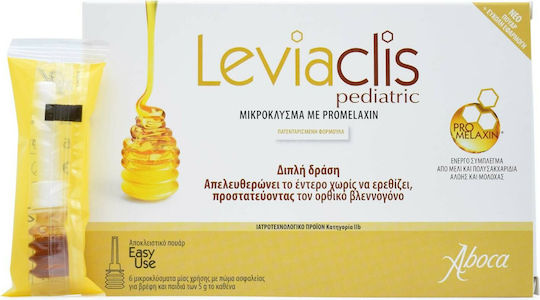 Aboca Leviaclis Pediatric Microenemas with Promelaxin for Children 6pcs