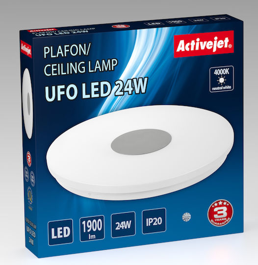 Active Jet AJE-UFO Πλαφονιέρα 38εκ. LED με Τηλεχειριστήριο Active Jet AJE-UFO Πλαφονιέρα 38εκ. LED με Τηλεχειριστήριο