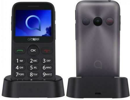 Alcatel 2019G Single SIM Κινητό με Μεγάλα Κουμπιά Metallic Gray
