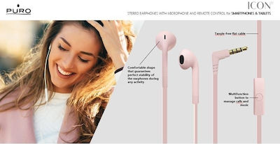 Puro Icon Earbuds Handsfree with 3.5mm Connector Pink