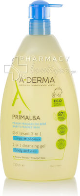 A-Derma Primalba Baby Cleansing Gel 2 in 1 750ml με Αντλία